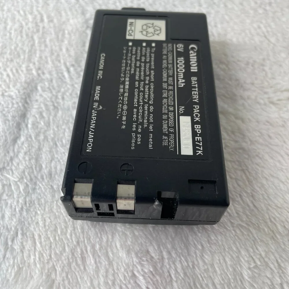 Genuine Canon BP-E77K Battery Pack 6V 1000mAh Ni-Cd for Vintage Camcorder Video